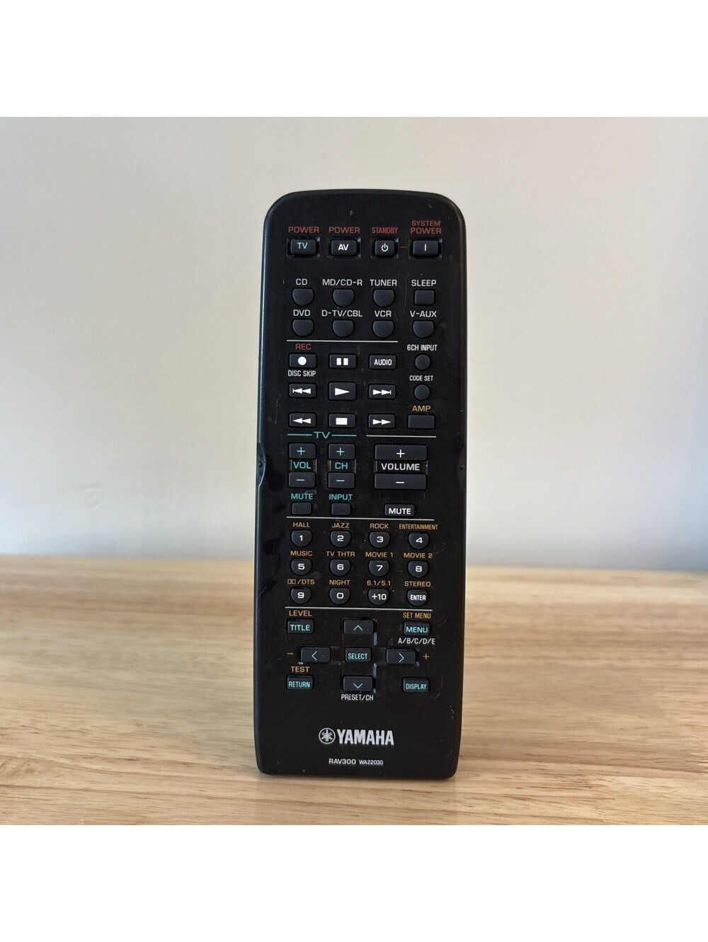 Original Yamaha RAV300 WA22030 Receiver Remote Control Fully Tested & Works